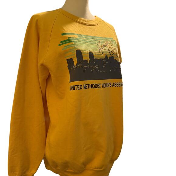 Vintage 1990 Kansas City United Methodist Women's Assembly, Yellow, Size Large - Picture 6 of 6